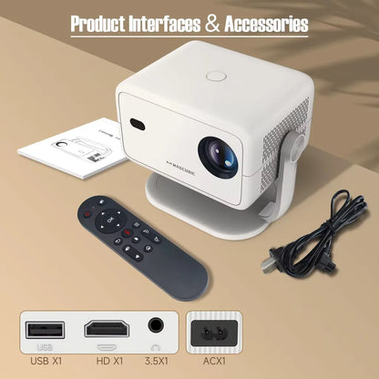 RX500 Beamer – Leistungsstarker Full-HD Projektor mit Android 11 & WiFi 6 für Filme und Gaming