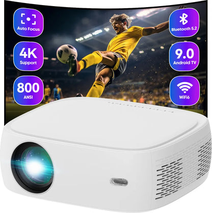X800 Beamer – Kompakter Smart-Projektor mit Full HD, WiFi 6 und Android für große Bilder zuhause