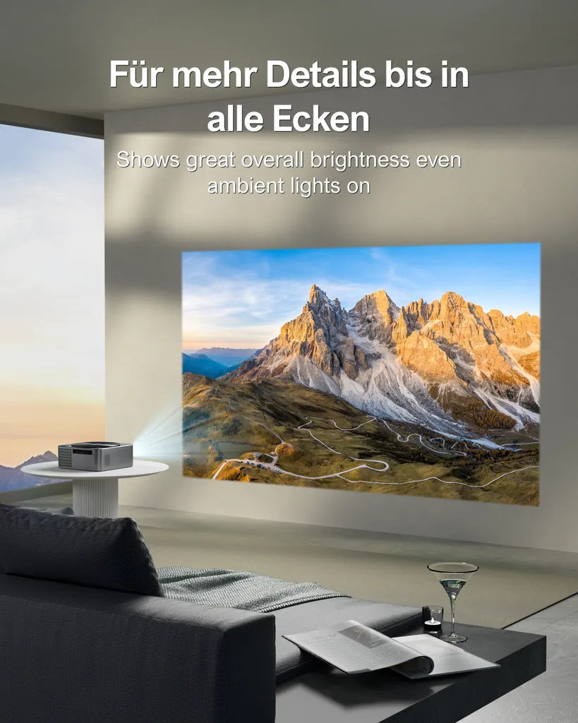 RX520 Beamer – 4K-Decodierung, HDR10, Smart-Funktionen für Heimkino & Outdoor