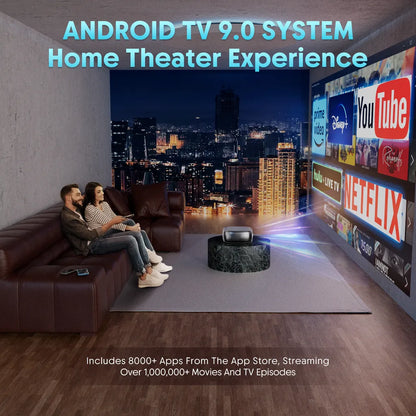 X800 Beamer – Kompakter Smart-Projektor mit Full HD, WiFi 6 und Android für große Bilder zuhause