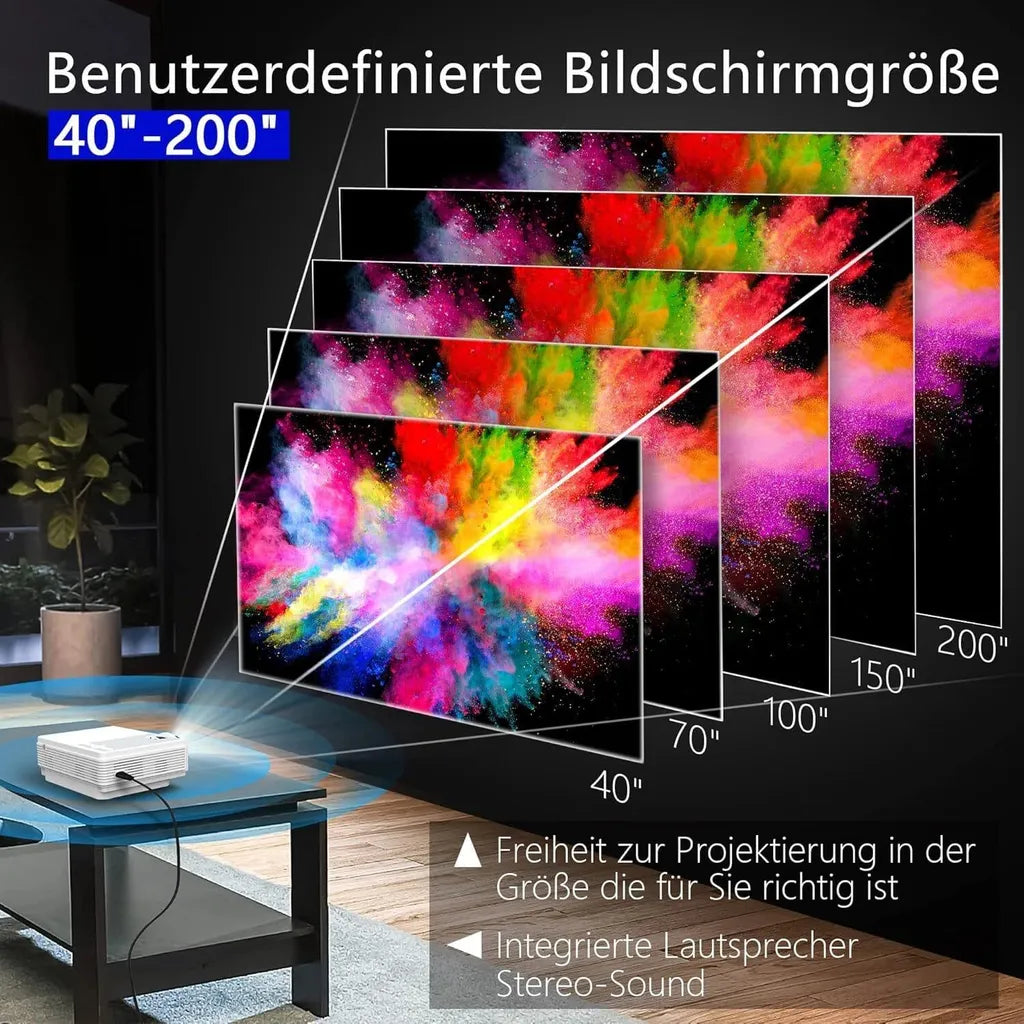 A12 Beamer – Full HD – 1080P – 5G WLAN – Bluetooth 5.1 – LED