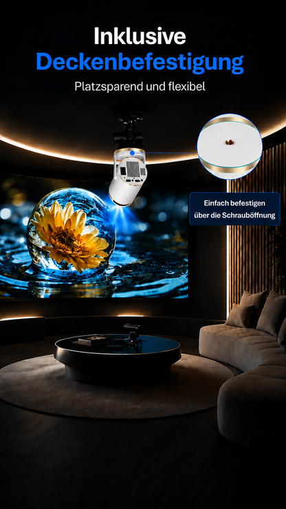LUGOFLIX GOLD 4K CINEMA – Premium-Heimkino mit Short-Throw-Objektiv