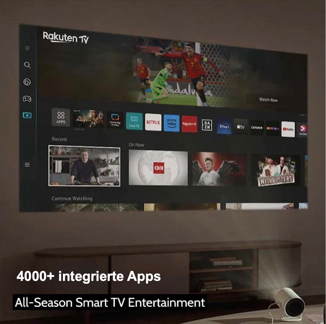 LUGOFLIX Pro 4K Beamer – Tragbarer Projektor in Kinoqualität