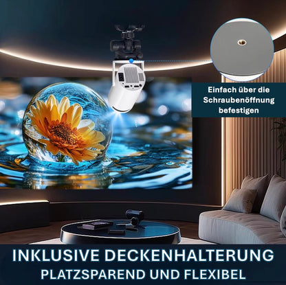LUGOFLIX Pro 4K Beamer – Tragbarer Projektor in Kinoqualität