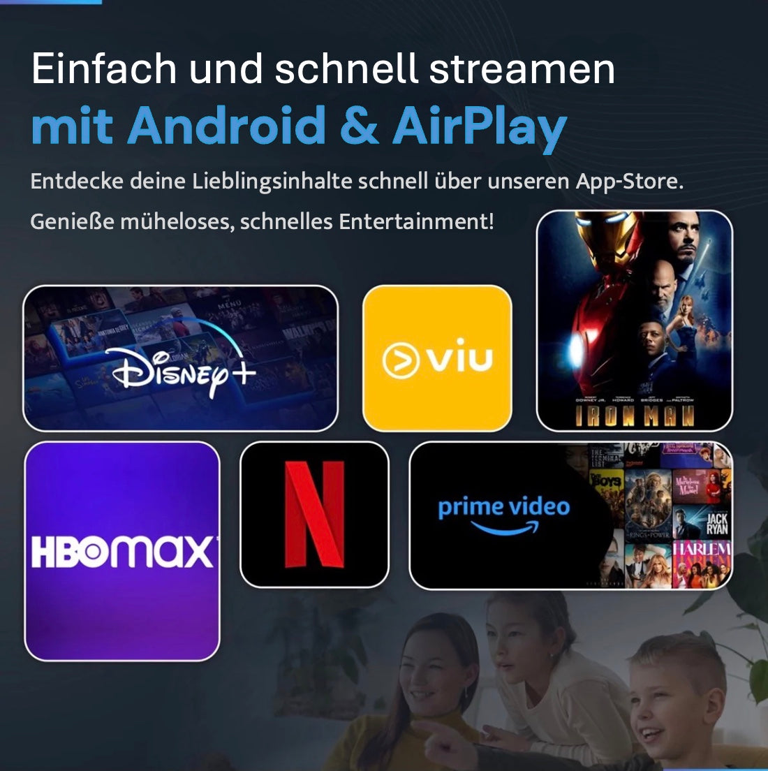 LUGOFLIX Pro 4K Beamer – Tragbarer Projektor in Kinoqualität