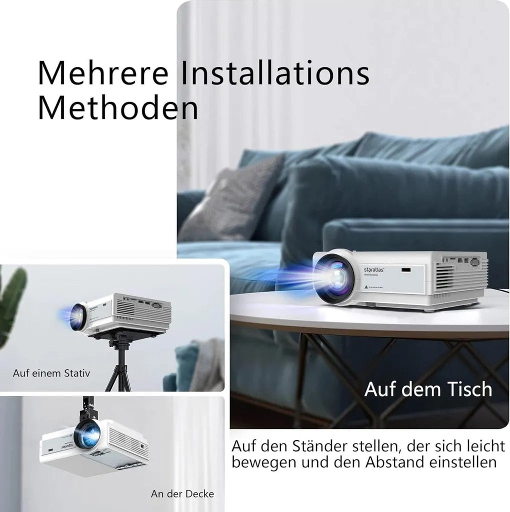 A12 Beamer – Full HD – 1080P – 5G WLAN – Bluetooth 5.1 – LED