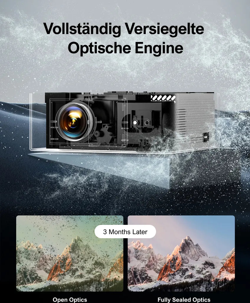 RX520 Beamer – 4K-Decodierung, HDR10, Smart-Funktionen für Heimkino & Outdoor