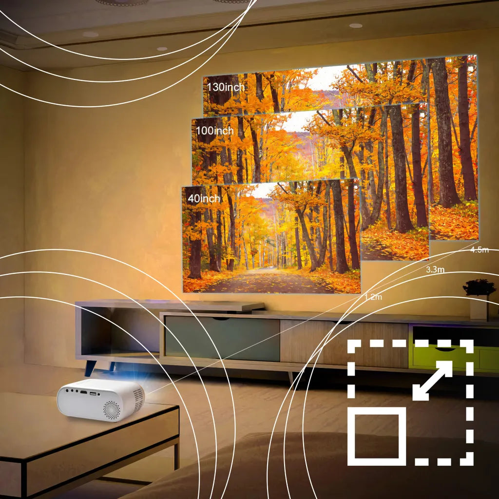 B100 Beamer – Full HD Projektor mit WLAN für Filme, Serien und Gaming