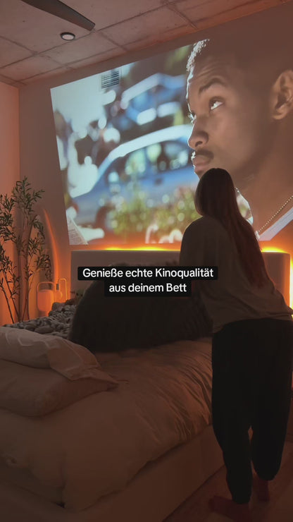 LUGOFLIX Pro 4K Beamer – Tragbarer Projektor in Kinoqualität