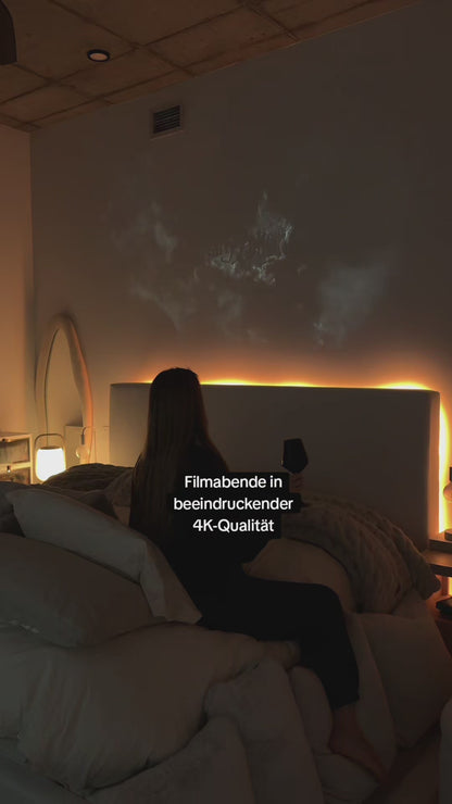 LUGOFLIX Pro 4K Beamer – Tragbarer Projektor in Kinoqualität