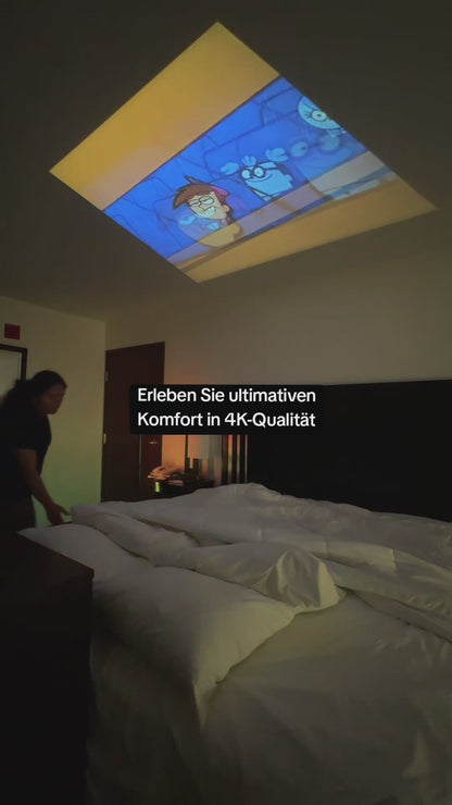 LUGOFLIX Pro 4K Beamer – Tragbarer Projektor in Kinoqualität